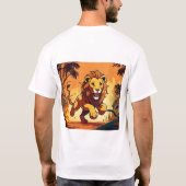 Majestic Lion – het geraas van het wilde T-shirt (Achterkant)