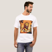 Majestic Lion – het geraas van het wilde T-shirt (Voorkant volledig)