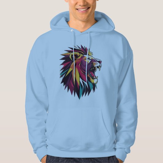 Majestic Lion Hoodie - Roar met stijl (Voorkant)