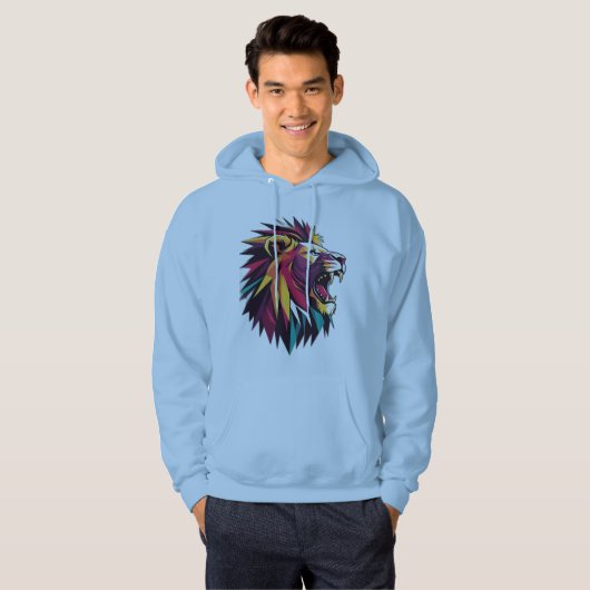 Majestic Lion Hoodie - Roar met stijl (Voorkant volledig)