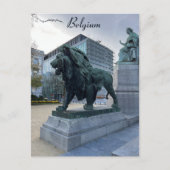 Majestic Lion in Brussel België Briefkaart (Voorkant)