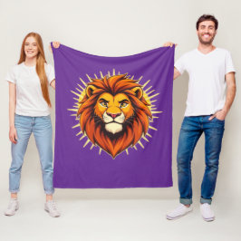 Majestic Lion – King of Power and Authority Fleece Deken