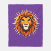 Majestic Lion – King of Power and Authority Fleece Deken (Voorkant)