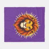 Majestic Lion – King of Power and Authority Fleece Deken (Voorkant (Horizontaal))