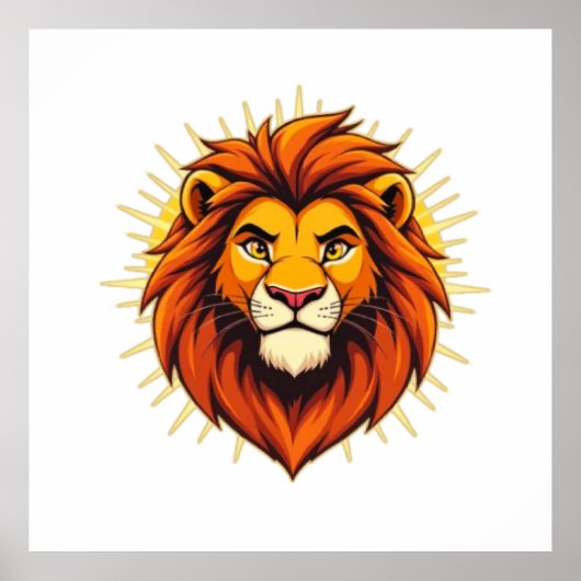 Majestic Lion – King of Power and Authority Poster (Voorkant)