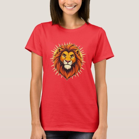 Majestic Lion – King of Power and Authority T-shirt (Voorkant)