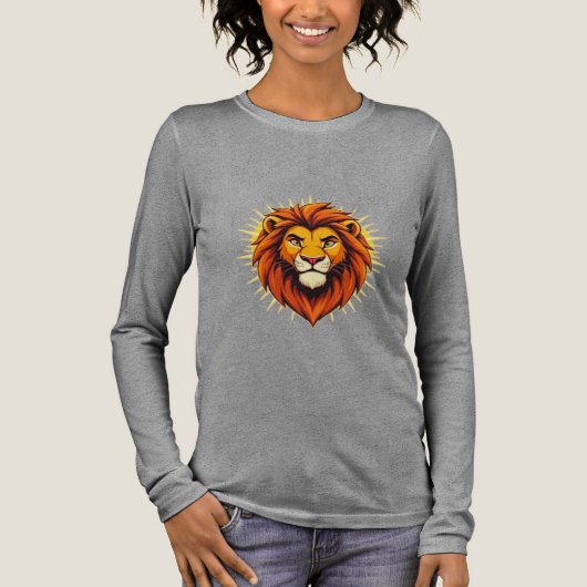 Majestic Lion – King of Power and Authority Tri-Blend Shirt (Voorkant)