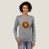 Majestic Lion – King of Power and Authority Tri-Blend Shirt (Voorkant)