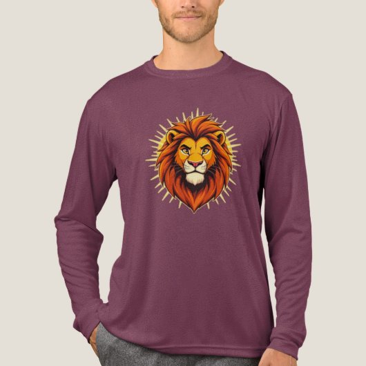 Majestic Lion – King of Power and Authority Tri-Blend Shirt (Voorkant volledig)