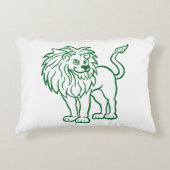 Majestic Lion Line Art Pillow Accent Kussen (Voorkant)