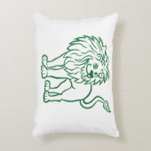 Majestic Lion Line Art Pillow Accent Kussen (Voorkant(Verticaal))