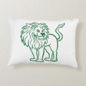 Majestic Lion Line Art Pillow Accent Kussen (Achterkant)
