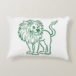 Majestic Lion Line Art Pillow Accent Kussen