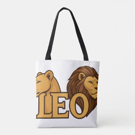 Majestic Lion & Lioness Fusion – Bold Wildlife Tote Bag (Achterkant)