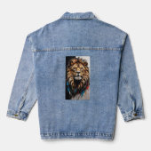 Majestic Lion Mane Denim Jas Denim Jacket (Achterkant)