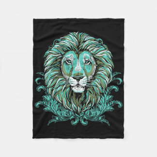 Majestic Lion Mane Gedetailleerde art - Lion is de Fleece Deken