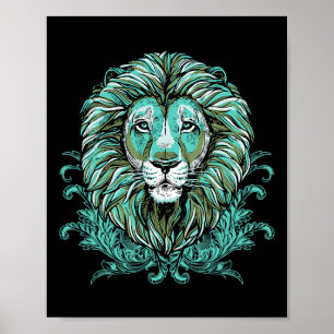 Majestic Lion Mane Gedetailleerde art - Lion is de Poster