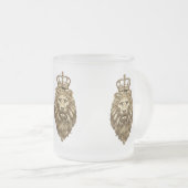 Majestic lion matglas koffiemok (Voorkant rechts)