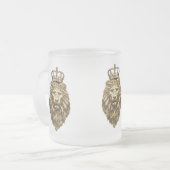 Majestic lion matglas koffiemok (Voorkant links)