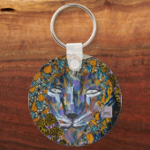 Majestic Lion met de Kente Cloth Mane Sleutelhanger (Voorkant)