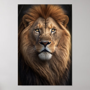 Majestic Lion met prachtige mannetjes Poster