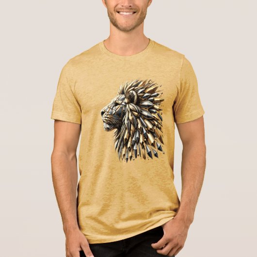 Majestic Lion - Origineel & tijdloos ontwerp Tri-Blend Shirt (Voorkant)