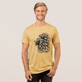 Majestic Lion - Origineel & tijdloos ontwerp Tri-Blend Shirt (Voorkant volledig)
