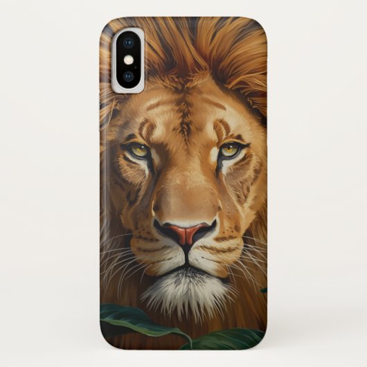 Majestic Lion Phone Case Powerful Wildlife Art Cov (Achterkant)