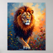 Majestic Lion Portrait Poster (Voorkant)