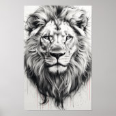 Majestic Lion Portrait Poster (Voorkant)