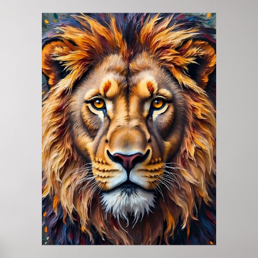 Majestic Lion Poster (Voorkant)