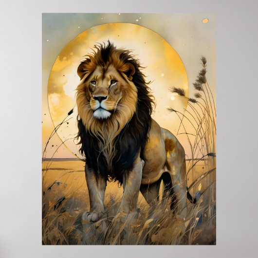 Majestic Lion Poster (Voorkant)