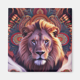 Majestic Lion Print Kussen Magneet