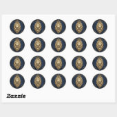 Majestic lion ronde sticker (Vel)