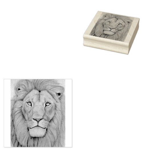Majestic Lion Rubberstempel (Gestempeld)