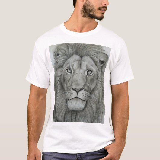 Majestic Lion Sketch Art  T-shirt (Voorkant)