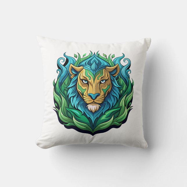 Majestic Lion Vector Art Sierkussen – Home Decor (Voorkant)