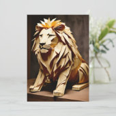 "Majestic Lion Wenskaart" Feestdagenkaart (Staand voorkant)
