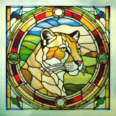 Majestic Lioness Faux Glas in lood Raamsticker (Vel 3)