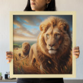 Majestic Lions Roaming Gratis Poster