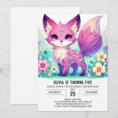 Majestic Magical Fox Digitale Verjaardag Kaart (Voorkant / Achterkant)