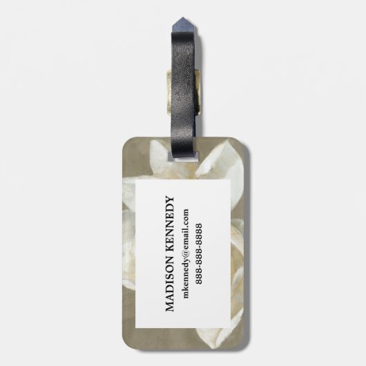 Majestic Magnolia Bagagelabel (Achterkant verticaal)