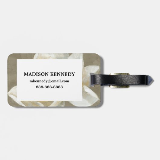 Majestic Magnolia Bagagelabel (Achterkant horizontaal)