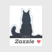 Majestic Maine Coon: gepersonaliseerde Cat-laptop Sticker (Vel)