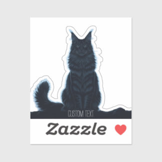 Majestic Maine Coon: gepersonaliseerde Cat-laptop Sticker