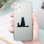 Majestic Maine Coon: gepersonaliseerde Cat-laptop Sticker (Telefoon)