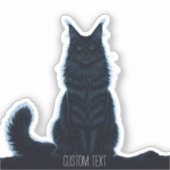 Majestic Maine Coon: gepersonaliseerde Cat-laptop Sticker (Voorkant)