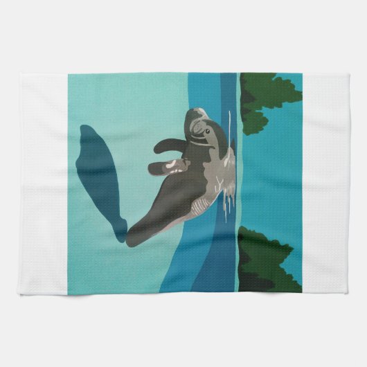 Majestic Manatee Theedoek (Horizontaal)