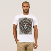 Majestic Mandala Lion T-shirt (Voorkant volledig)