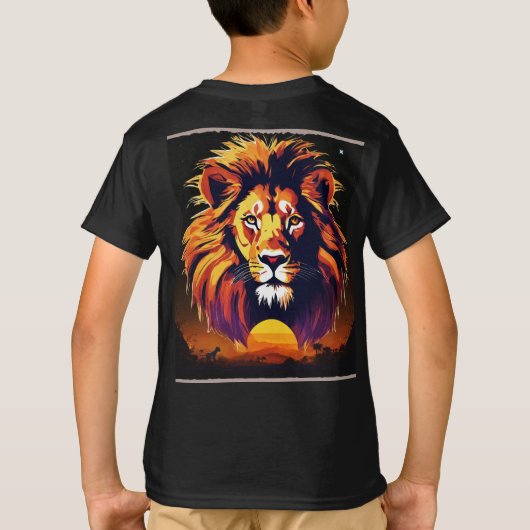 "Majestic Mane: exclusief Lion Head T-shirt ontwer (Achterkant)